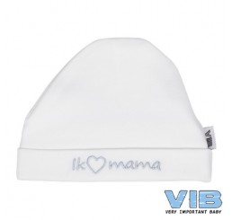 Muts Rond 'IK(hartje)MAMA' Wit