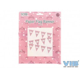 Papier vlag  6 meter Baby Girl