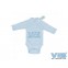Overslag Romper 'Remove baby before washing' Blauw, Very Important Baby, VIB-BSTBB351