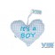 Kussentje hart it's a boy blauw, Very Important Baby, VIB-PLTHBS067