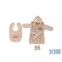 Giftset Nude Badjas62-68/Slab/Slippers, Very Important Baby, VIB-GSTB02