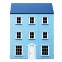 Weymouth Townhouse Poppenhuis, creme, Streets Ahead, DH042PC