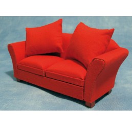 Sofa, gestoffeerd, rood