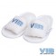 Baby Slipper 'VIB' Wit+Licht Blauw, Very Important Baby, VIB-SLTW02