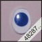 2 ovale plak wiebeloogjes blauw, , 48287