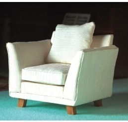 Klasieke witte fauteuil                              